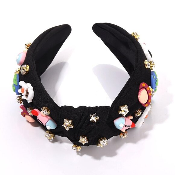 Space Headband for Women Celestial Stars Planets Rocket Galaxy Jewelry main image 5